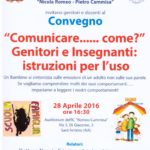 Convegno "Comunicare... come?" 28 aprile 2016